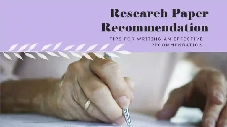 Recommendations In Research